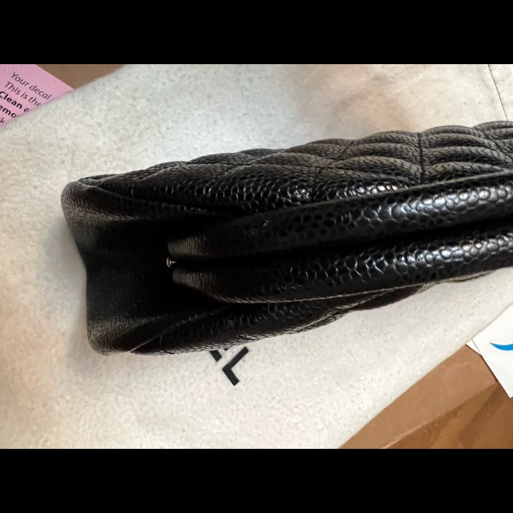 Black Quilted Caviar Leather Timeless Clutch Bag-sold elsewhere - Picture 12 of 14
